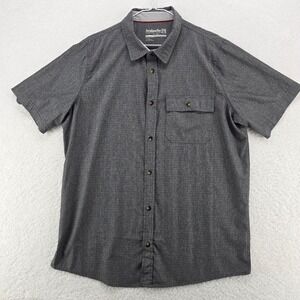 Avalanche Mens L L Button Up Short Sleeve Shirt Gray Outdoor Supply Company